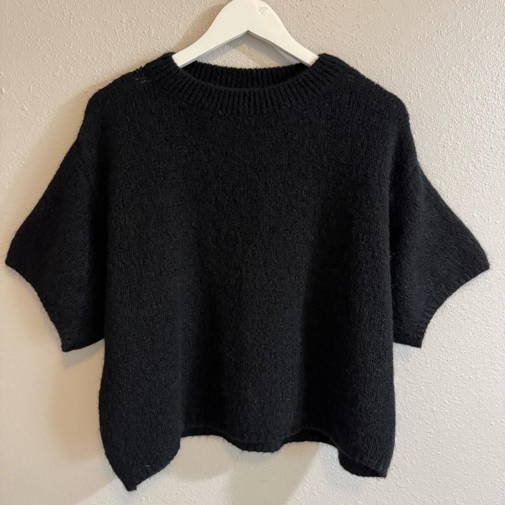 VINTAGE Made in Italy Boxy Oversized Fit Kid Mohair Blend Sweater‎ Old Money